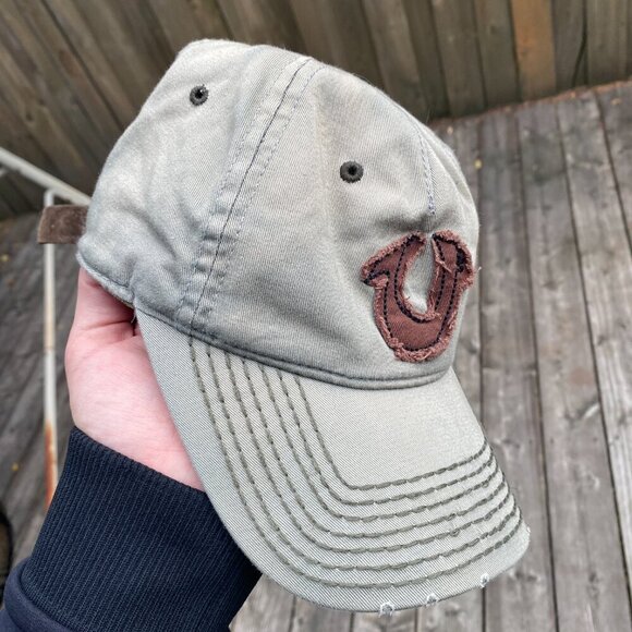 Vintage True Religion Y2K Embroidered Baseball Cap Hat Distressed - Picture 4 of 7